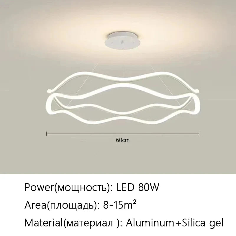 Modern Minimalist Chandelier. Nordic Luxury Living Room LED Ceiling Lamps. Home Decor Designer Bedroom Hanging Lights