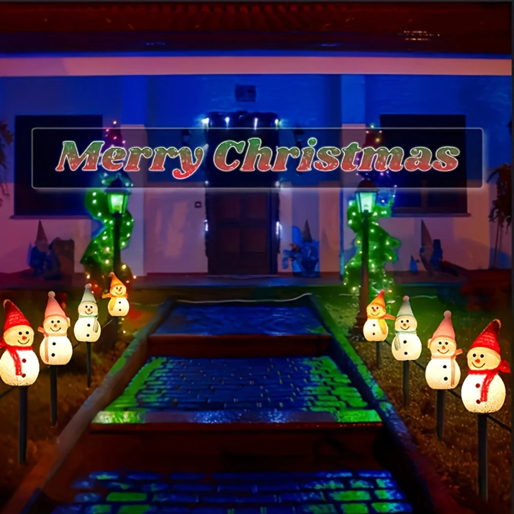 Snowman solar lights, outdoor lighting for gardens and lawns, suitable for Christmas decoration