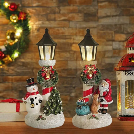 Durable Christmas Decoration Led Light-up Santa Claus Snowman Christmas Decor