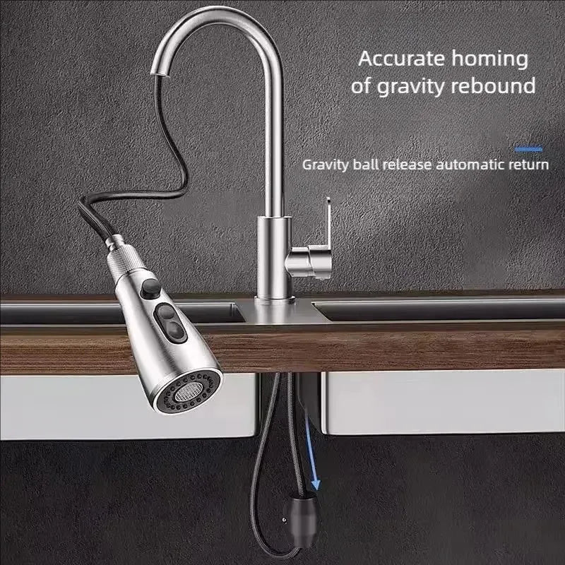 Kitchen Faucets 304 stainless steel Stream Sprayer Head with Hot & Cold
