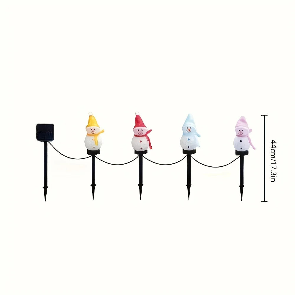 Snowman solar lights, outdoor lighting for gardens and lawns, suitable for Christmas decoration