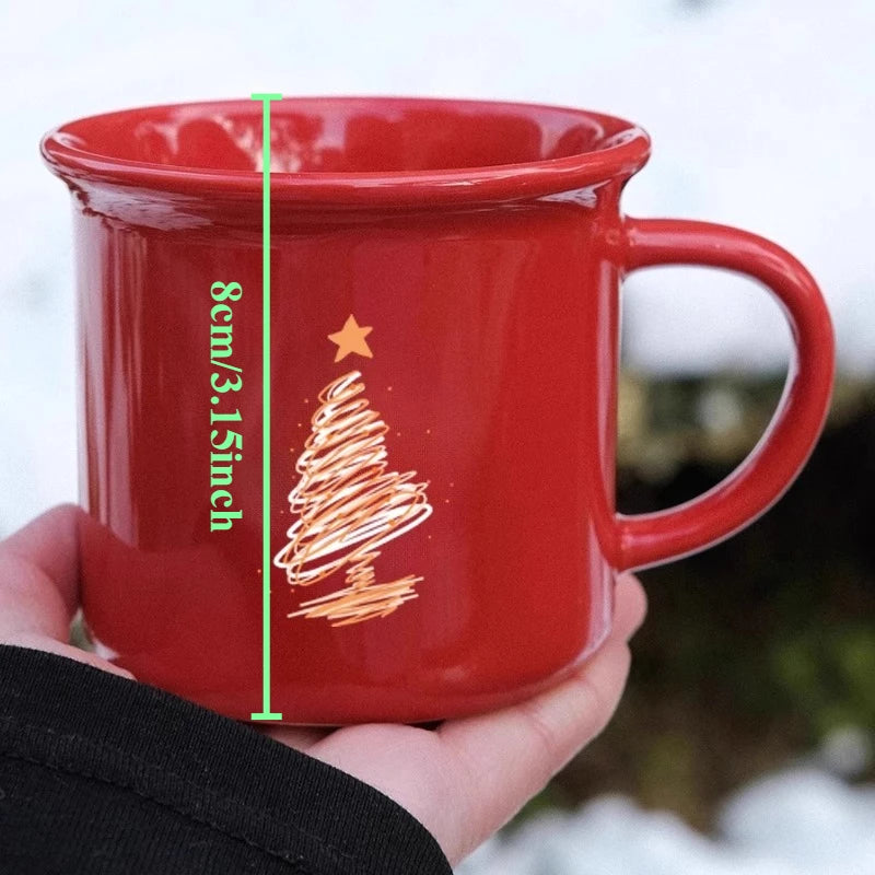 Big Red Christmas Ceramic Mug for Holiday Gifts