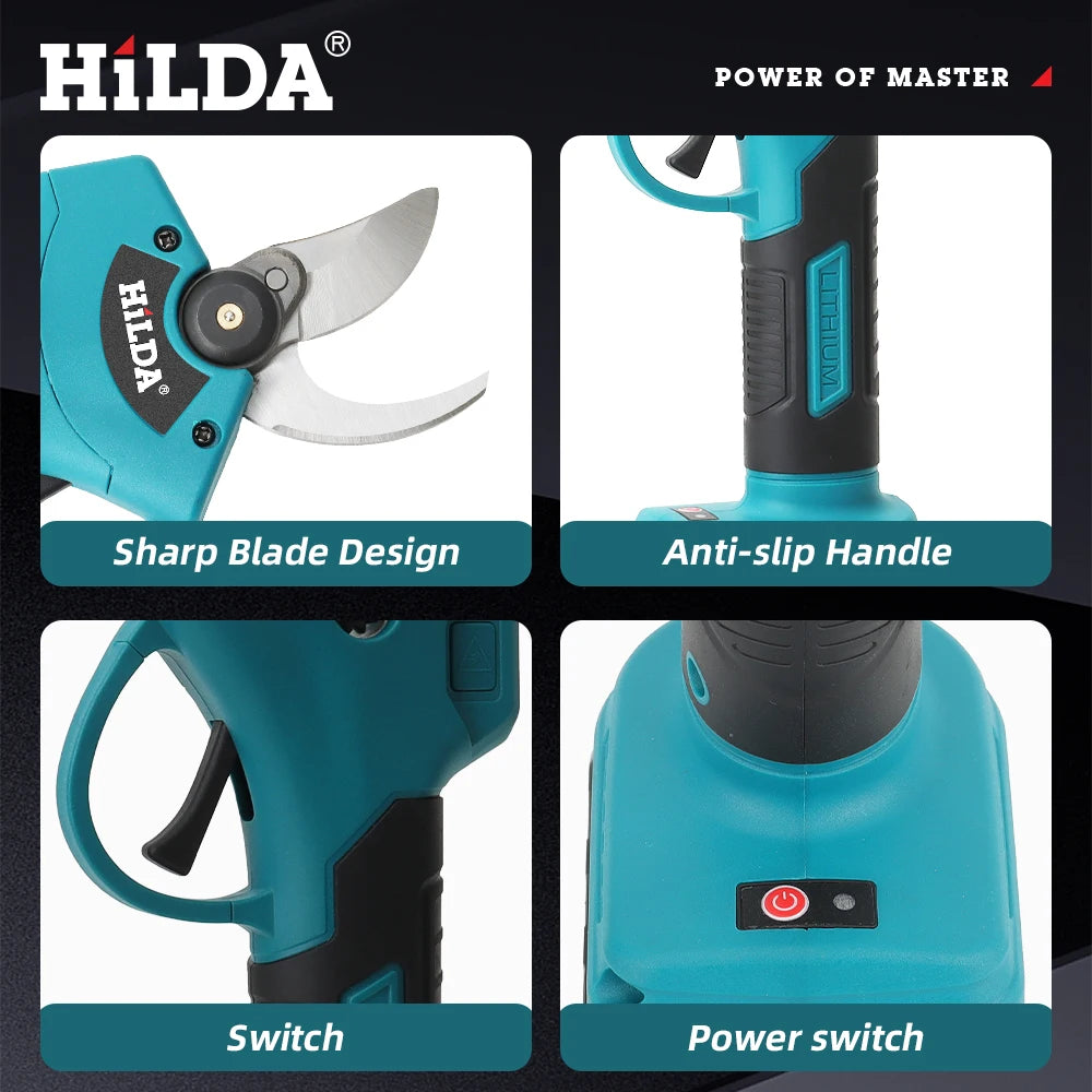 HILDA Brushless Electric Pruning Shears 500W
