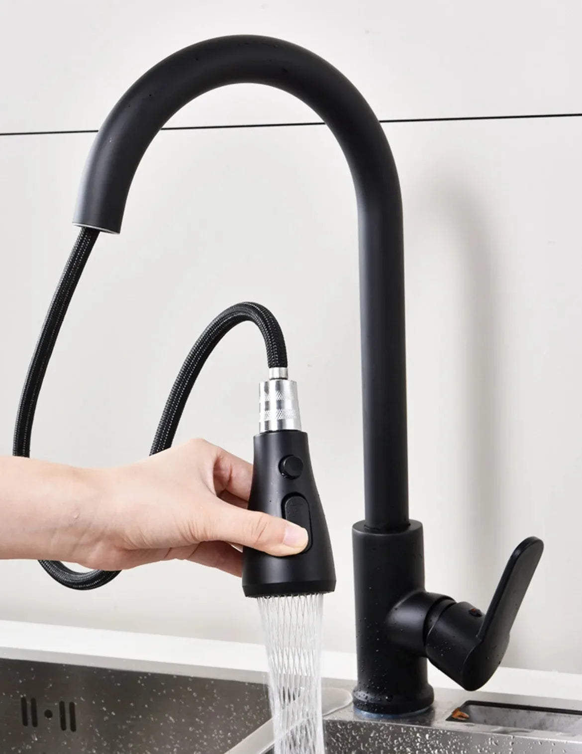 Kitchen Faucets 304 stainless steel Stream Sprayer Head with Hot & Cold