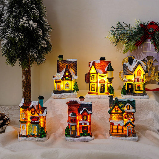 Christmas Winter Village, Christmas Doll Figurines, Christmas Miniature Resin Ornament Kits
