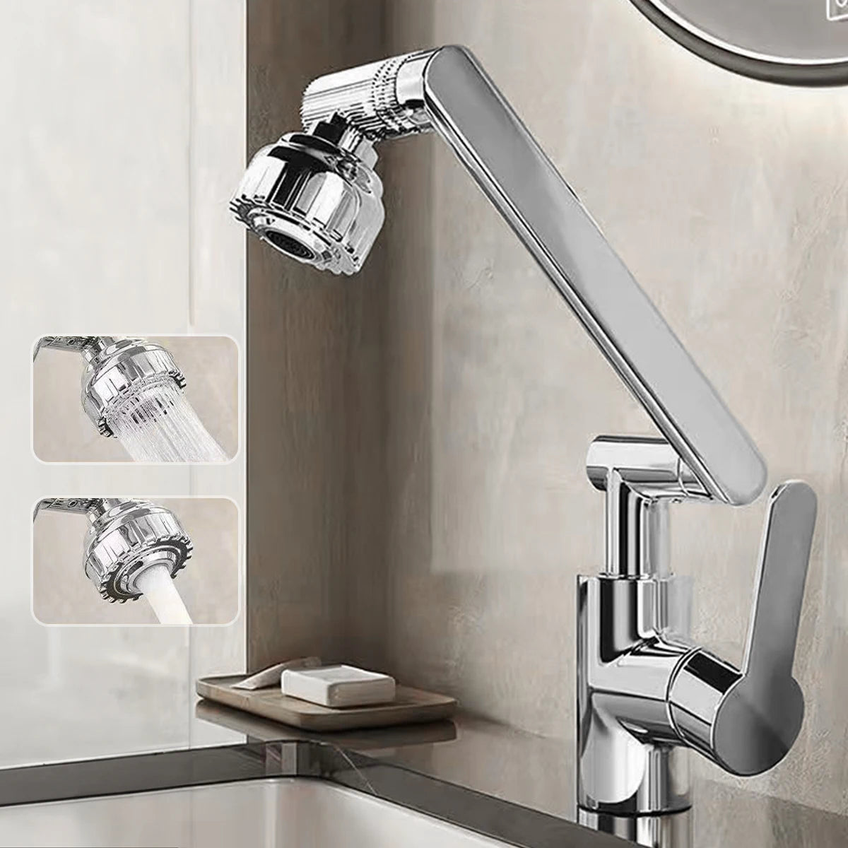 ABS Modern 360 Degree Swivel Kitchen Robotic Arm Faucet with Soft Bubble/shower Dual Mode Flexible Adjustment