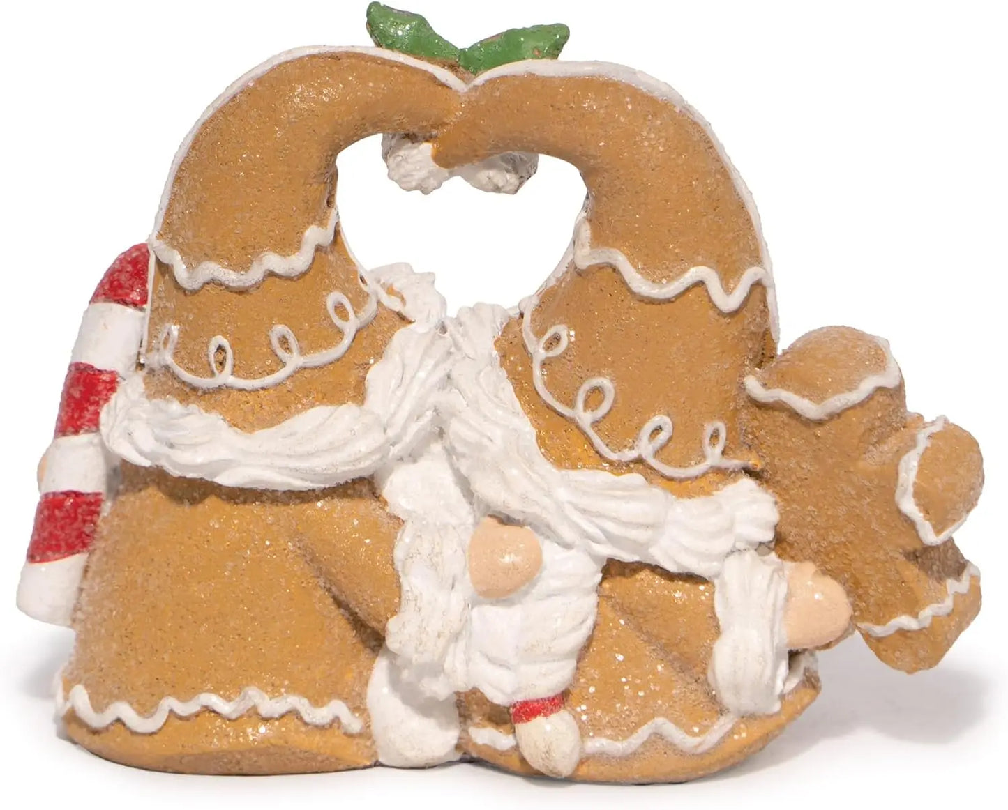 Christmas Gingerbread Gnome Decoration, Elf Figurines Winter Decor