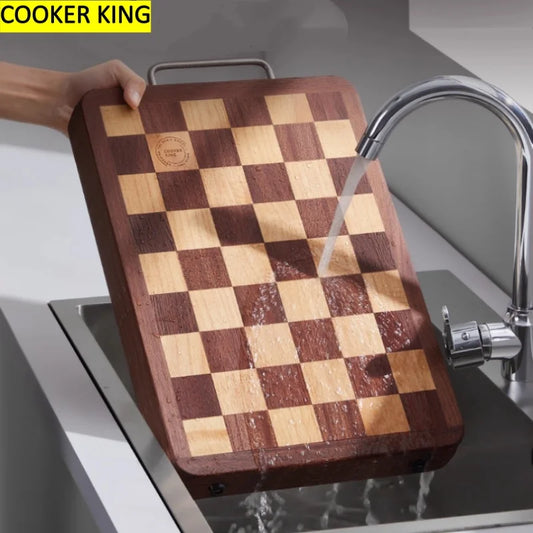 COOKER KING Solid Wood Cutting Board Multi-Purpose Chopping Board for Kitchen & Cutting Pizza, Cheese and Serving Board