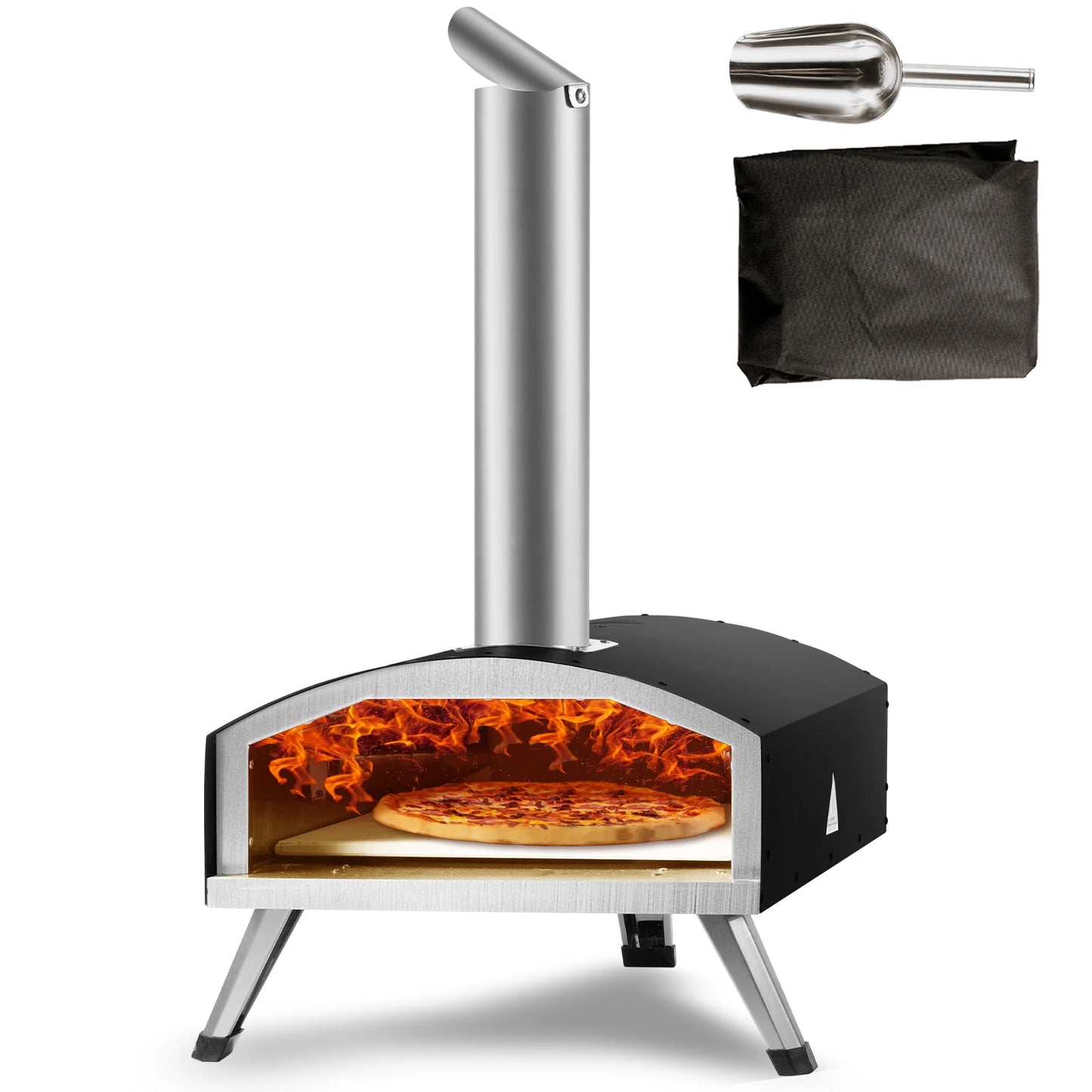 Outdoor Oven Charcoal Stainless Steel Grill&Pizza