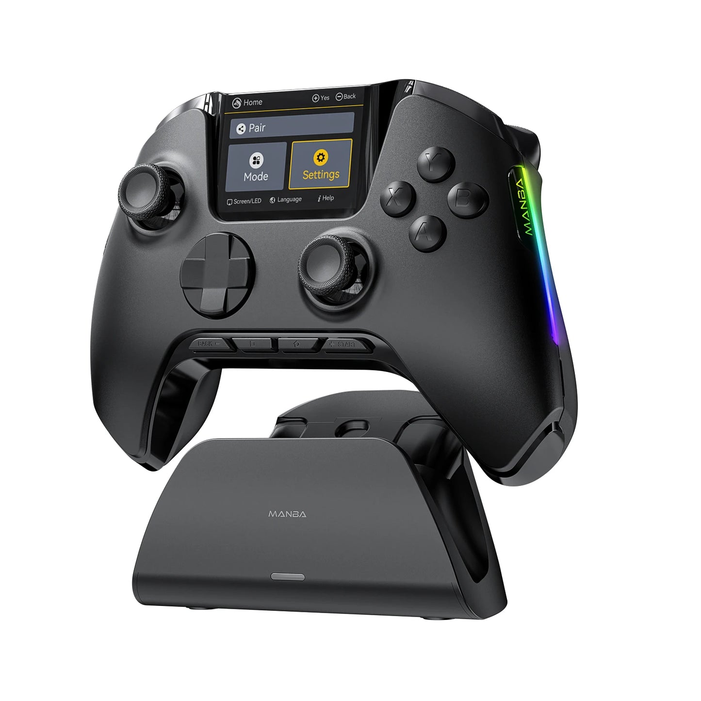 Mamba One V2 Screen Interactive Wireless Gaming Controller for iOS/Android/Switch/PC Hall Effect,1800mAh with Charging Dock