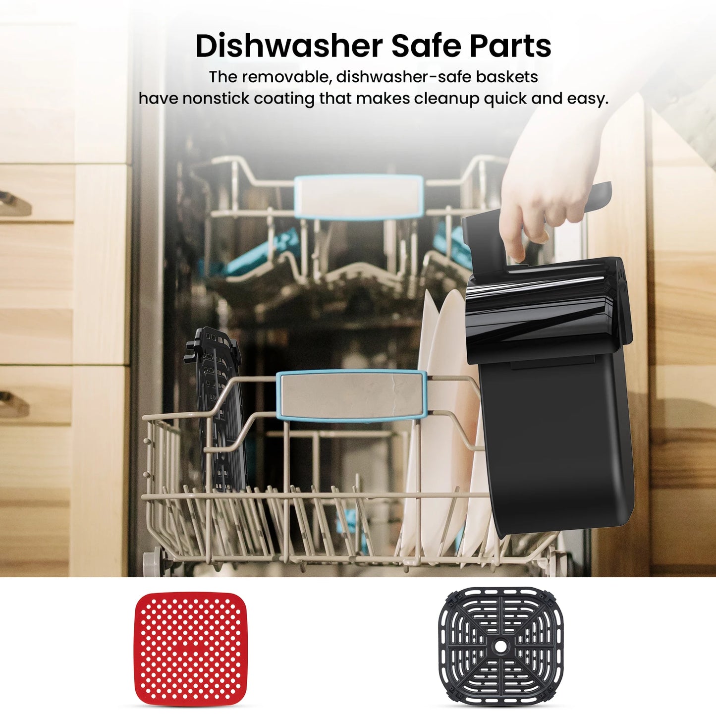 5 Quart Digital Display Air Fryer Toaster Oven Combo, with 8 Cooking Presets Oil less Cooker