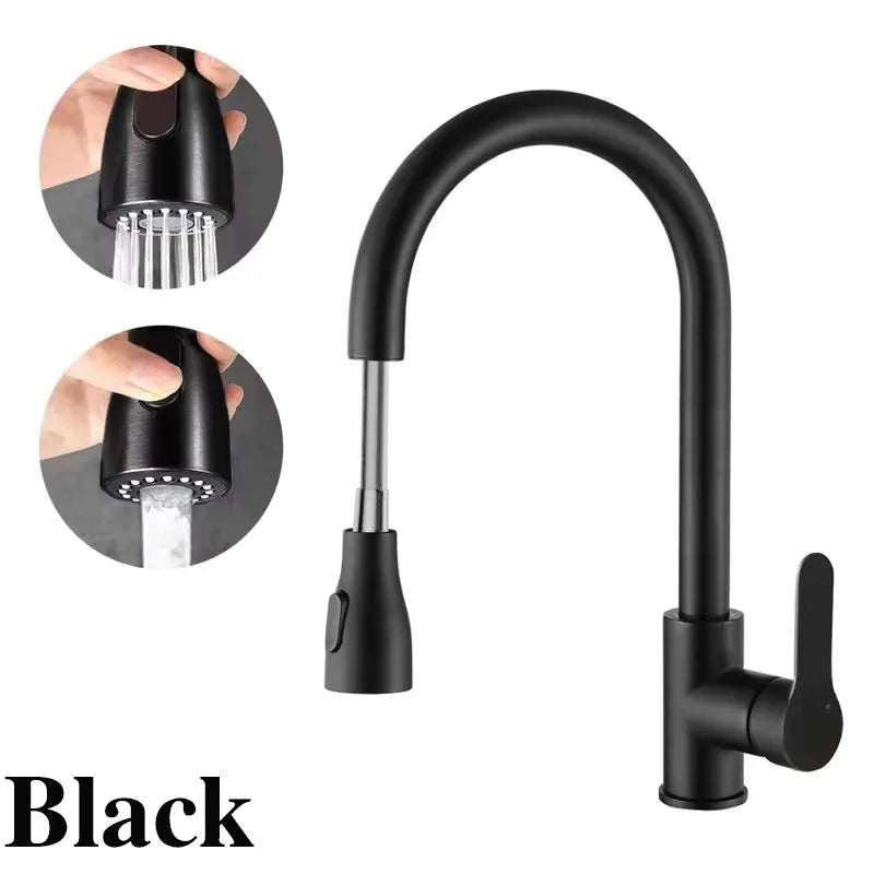 High-quality Stainless Steel Kitchen Basin Sink Vegetable Wash Tank Rotatable Pull-Out Extendable