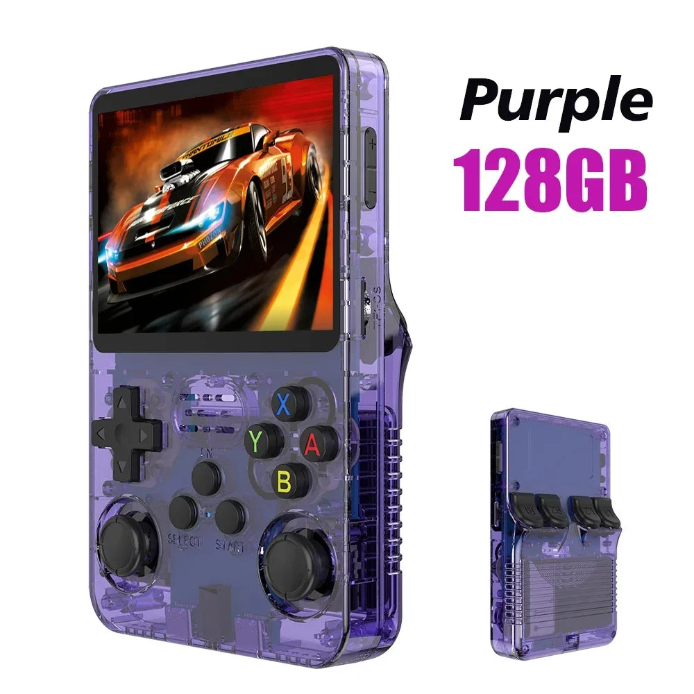 NEW R36S Retro Handheld Game Console Linux System 3.5 Inch IPS Screen Portable Pocket Video Player 64GB 128GB