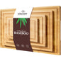 4-piece extra large kitchen bamboo cutting board set, heavy duty cutting board, inner handle design.