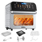 WHALL Toaster Oven, 12QT Air Fryer Oven with 12 Pre-set Cooking Menus, Clear Viewing Window
