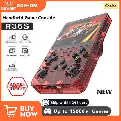 NEW R36S Retro Handheld Game Console Linux System 3.5 Inch IPS Screen Portable Pocket Video Player 64GB 128GB