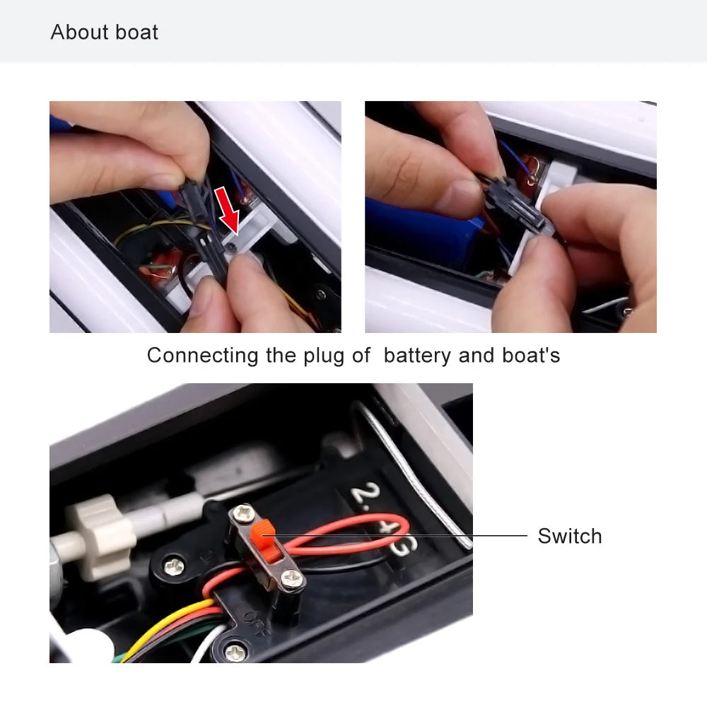 2.4G LSRC-B8 RC High Speed Racing Boat. Waterproof Rechargeable Remote Control Speedboat Toys for boys 14Y+