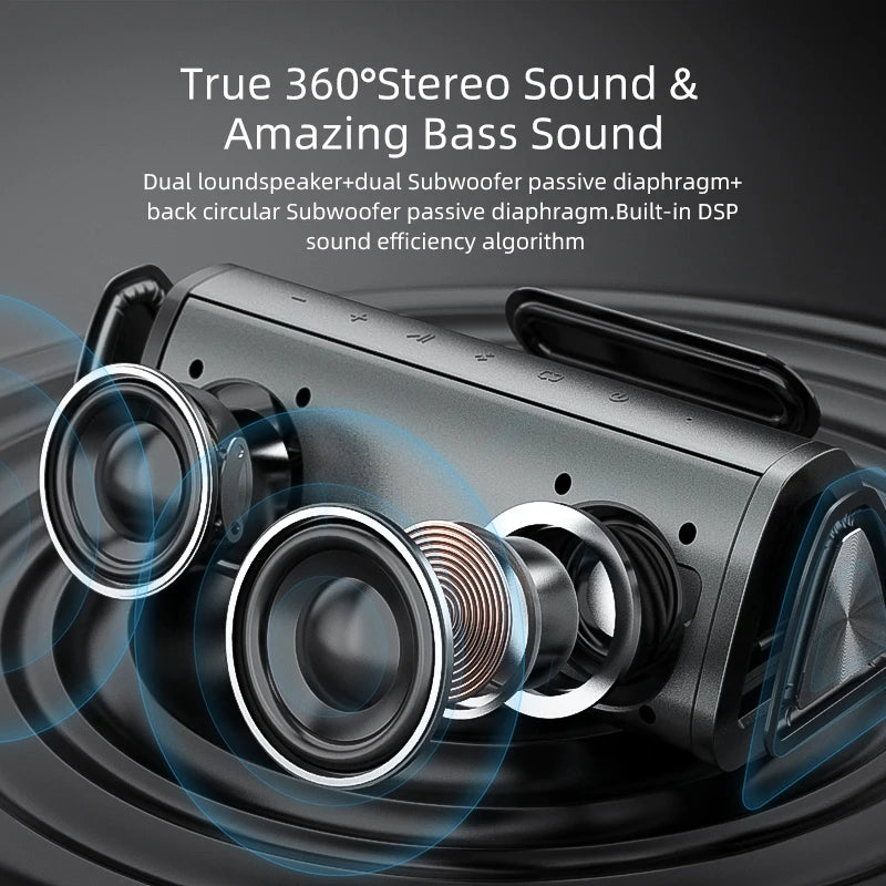 Mifa A10+ Portable bluetooth speaker 360° Stereo Sound 20W IPX7 waterproof wireless bluetooth 5.0 speaker 24-Hour Play time