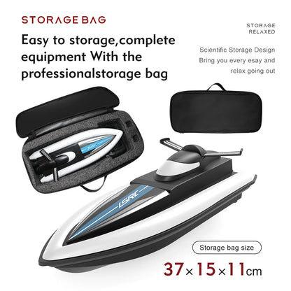 2.4G LSRC-B8 RC High Speed Racing Boat. Waterproof Rechargeable Remote Control Speedboat Toys for boys 14Y+