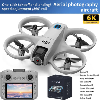 NEW GT3 Mini With LED Foldable Drones. GPS 8K HD Dual Camera. Brushless Motor Obstacle Avoidance RC FPV Quadcopter Drone