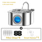 3.2L/108oz Large Capacity Pet Water Fountain 304 Stainless Steel Cat Water Fountain Ultra Quiet Pet Water Dispenser for Cats Dogs Automatic Drinking Bowl with Filter