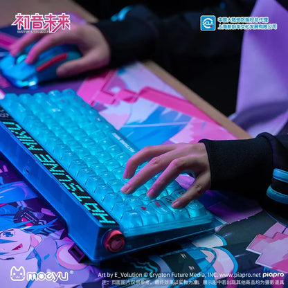 Hatsune Miku Esports Heart Series Set Mechanical Keyboard, Mouse, Mouse Pad, Water Cup  &Headphones Paper Box Premium Desktop Gift