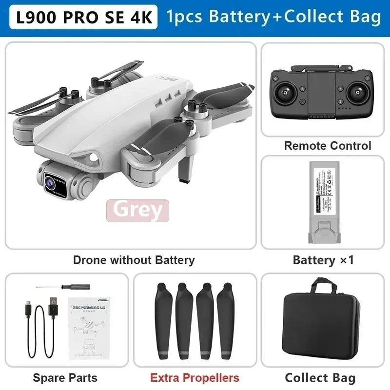L900 Pro SE MAX GPS Drone 4K Professional Dual HD Camera 5G WIFI 360° Obstacle Avoidance Brushless Motor Rc FPV Quadcopter Drone