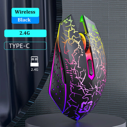 Bluetooth 5.2 Mouse RGB 2.4G Wireless Mouse, Dual-Mode Gaming Silent Mouse For MacBook, Tablets & Laptop / Desktop Computers