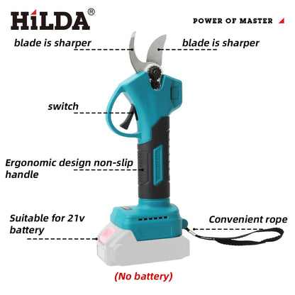 HILDA Brushless Electric Pruning Shears 500W