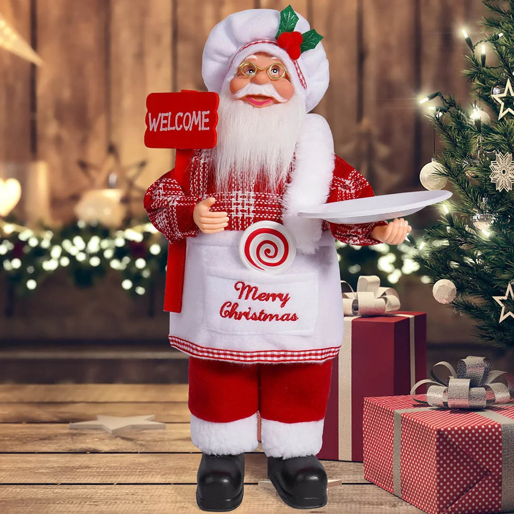 12in Standing Santa Claus Doll, Christmas Tree Decorations