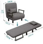 Modern folding sofa bed with with armrest for small apartment