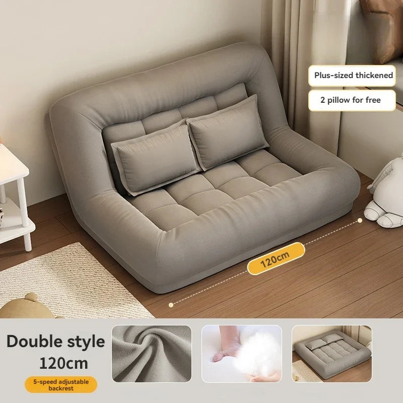 Folding Sofa bed, dual-use simple single or double bed for living room and small rooms