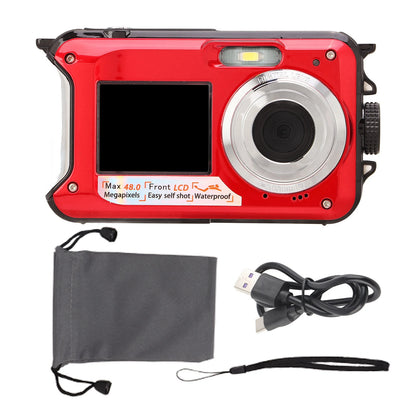 Full HD 2.7K 48MP 10ft Waterproof Underwater Digital Camera with 16X Digital Zoom