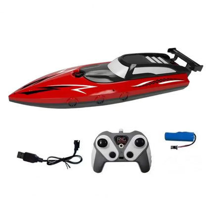 RC Boat With LED Lights. 2.4G RC Boat RC Boat Kids Toy for Pools and Lakes. Suitable for Gifts