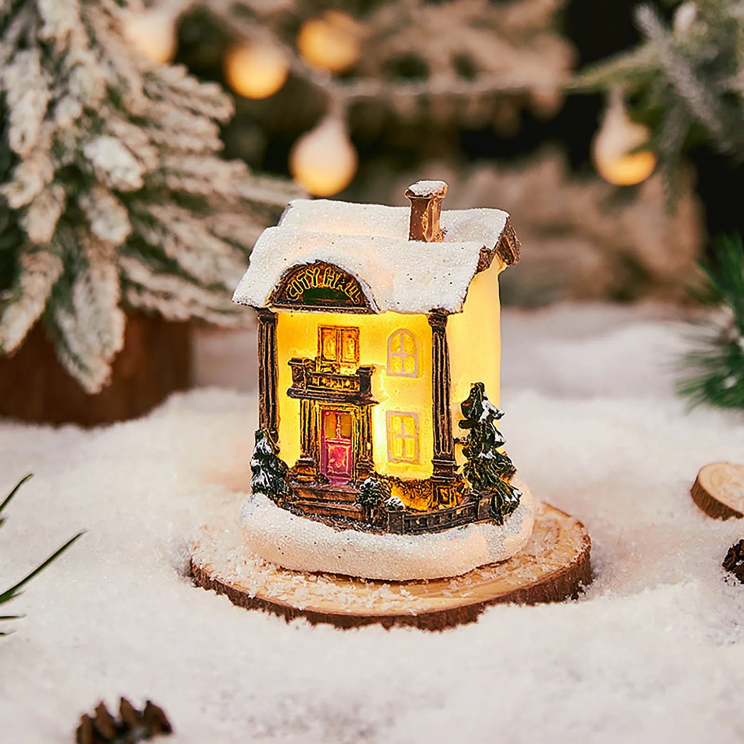 Christmas Winter Village, Christmas Doll Figurines, Christmas Miniature Resin Ornament Kits