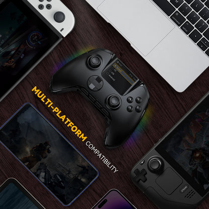 Mamba One V2 Screen Interactive Wireless Gaming Controller for iOS/Android/Switch/PC  Hall Effect,1800mAh with Charging Dock