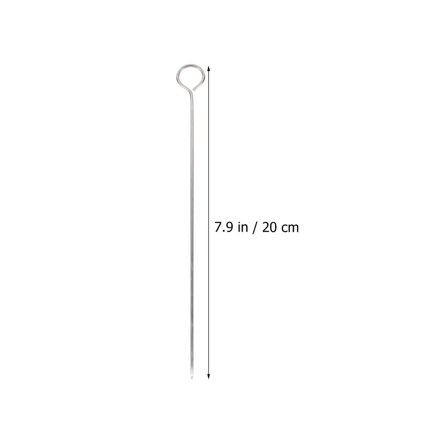 30Pcs Strong Stainless Steel Bbq Skewers. Smooth Edges Turkey Fixing Skewers for Safe Grilling Experience