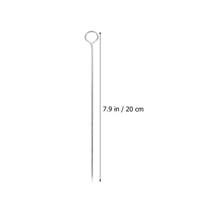 30Pcs Strong Stainless Steel Bbq Skewers. Smooth Edges Turkey Fixing Skewers for Safe Grilling Experience