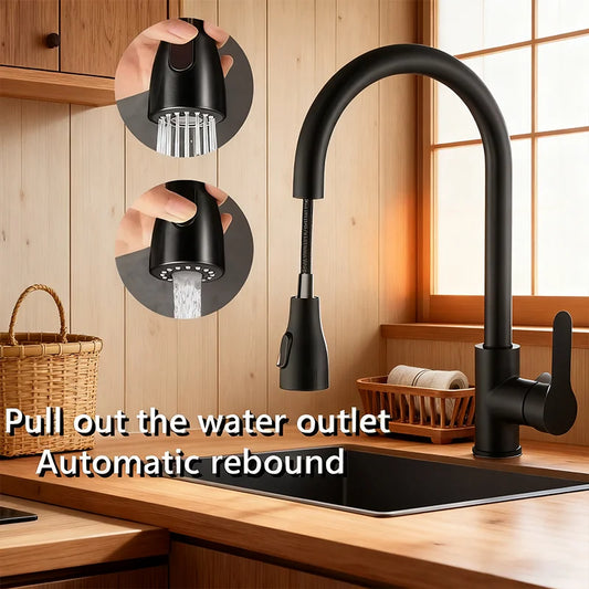 High-quality Stainless Steel Kitchen Basin Sink Vegetable Wash Tank Rotatable Pull-Out Extendable
