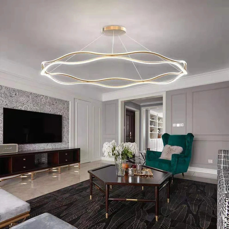 Modern Minimalist Chandelier. Nordic Luxury Living Room LED Ceiling Lamps. Home Decor Designer Bedroom Hanging Lights