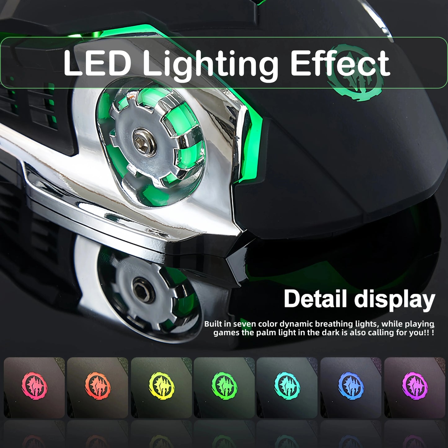 RGB Dual-Mode Bluetooth 5.2 Mouse 2.4G Wireless Mouse. Gaming Mouse for Laptop or Desktop