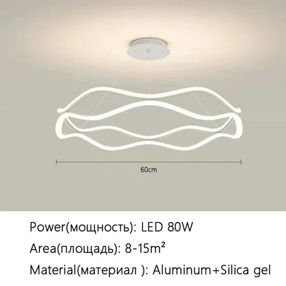 Modern Minimalist Chandelier. Nordic Luxury Living Room LED Ceiling Lamps. Home Decor Designer Bedroom Hanging Lights