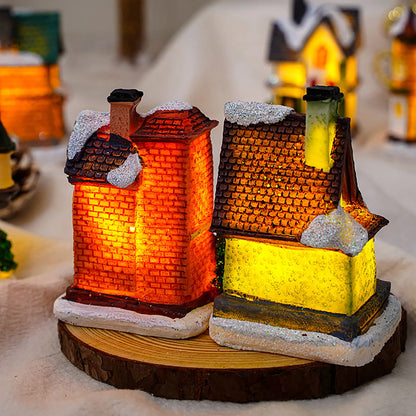 Christmas Winter Village, Christmas Doll Figurines, Christmas Miniature Resin Ornament Kits