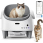 Self-Cleaning Automatic Litter Box with Open-Top Design, Smart App Remote Control,Advanced Odor Control & 15-Layer Safety Guard