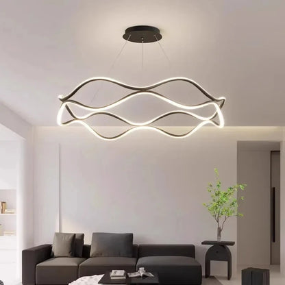 Modern Minimalist Chandelier. Nordic Luxury Living Room LED Ceiling Lamps. Home Decor Designer Bedroom Hanging Lights
