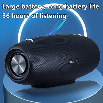 Zealot S67 Wireless Speaker With Shoulder Strap, Outdoor, Waterproof, Portable Speaker with Loud Stereo and Booming Bass, 40Hrs Playtime