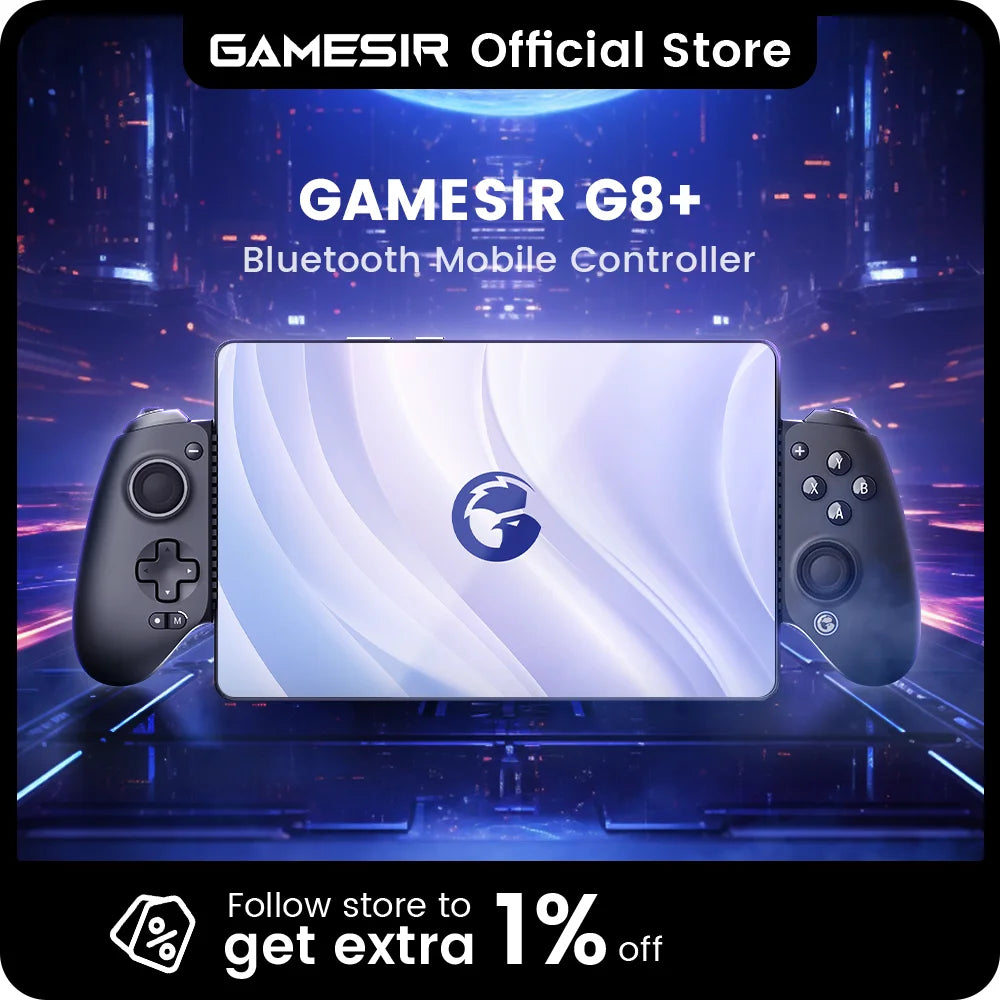 GameSir G8+ Bluetooth Gamepad. Hall Effect Gaming Controller for Nintendo Switch 2, Android Phone, Tablets, iPhone, iPad, PC