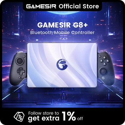 GameSir G8+ Bluetooth Gamepad. Hall Effect Gaming Controller for Nintendo Switch 2, Android Phone, Tablets, iPhone, iPad, PC