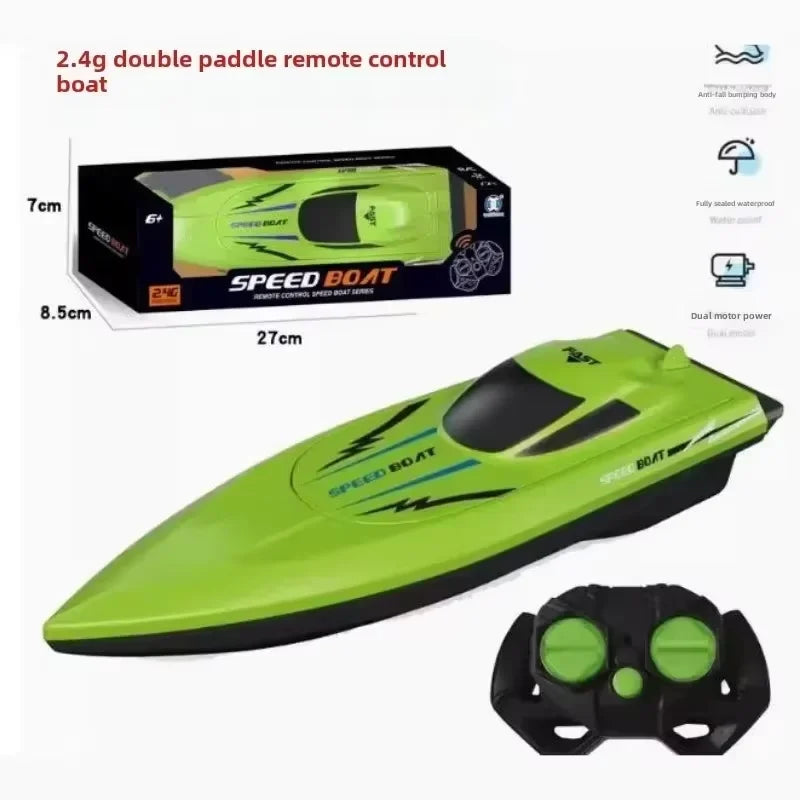 Kids Remote Control Boat Toy. Submersible High Speed Speedboat. Simulated Electric Ship Boys' Watercraft Model