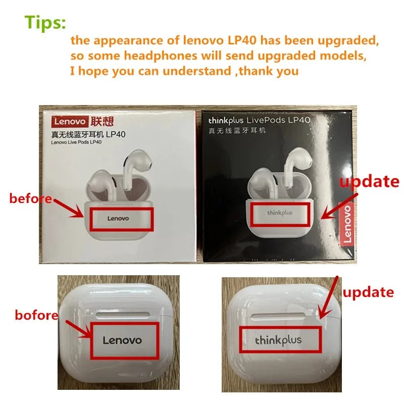 New LP40 Bluetooth V5.0 Earphones Anti-sweat & Lightweight Headphones. Compatible With Smart Phone,Laptop & Computer Earbuds